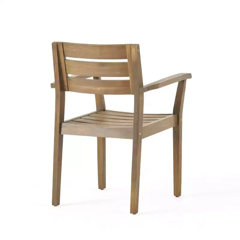 Christopher Knight Home Kasper Modern 7 Piece Patio Acacia Dining Set with Expandable Rectangular Slatted Table