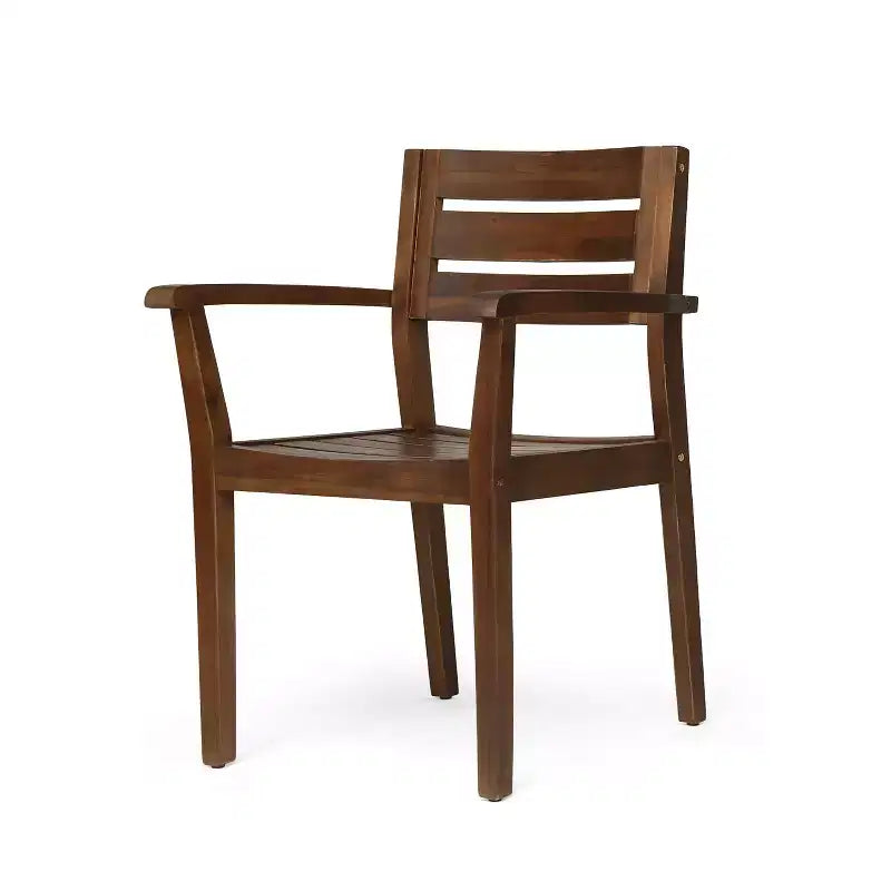 Christopher Knight Home Kasper Modern 7 Piece Patio Acacia Dining Set with Expandable Rectangular Slatted Table
