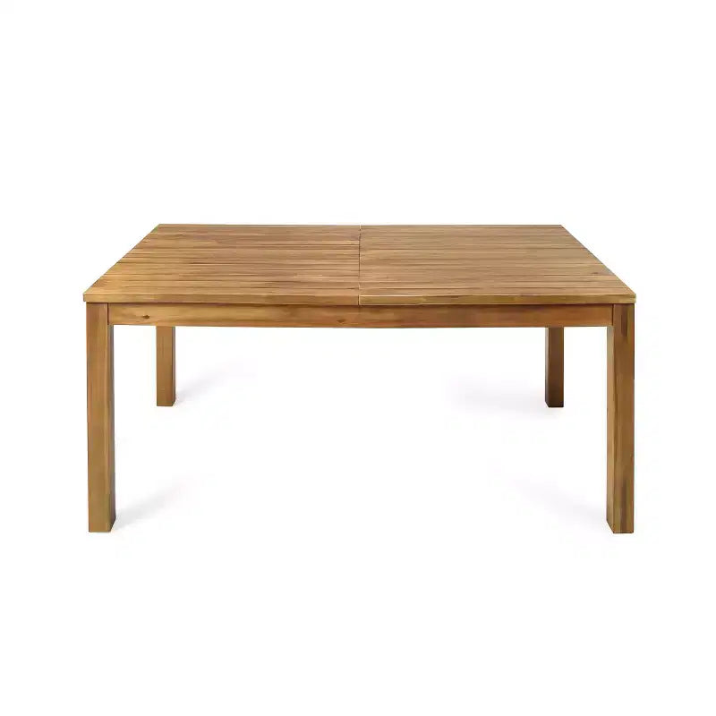Ensemble de salle à manger d'extérieur Sofia 7 pièces en bois d'acacia rustique avec chaises en maille Christopher Knight Home