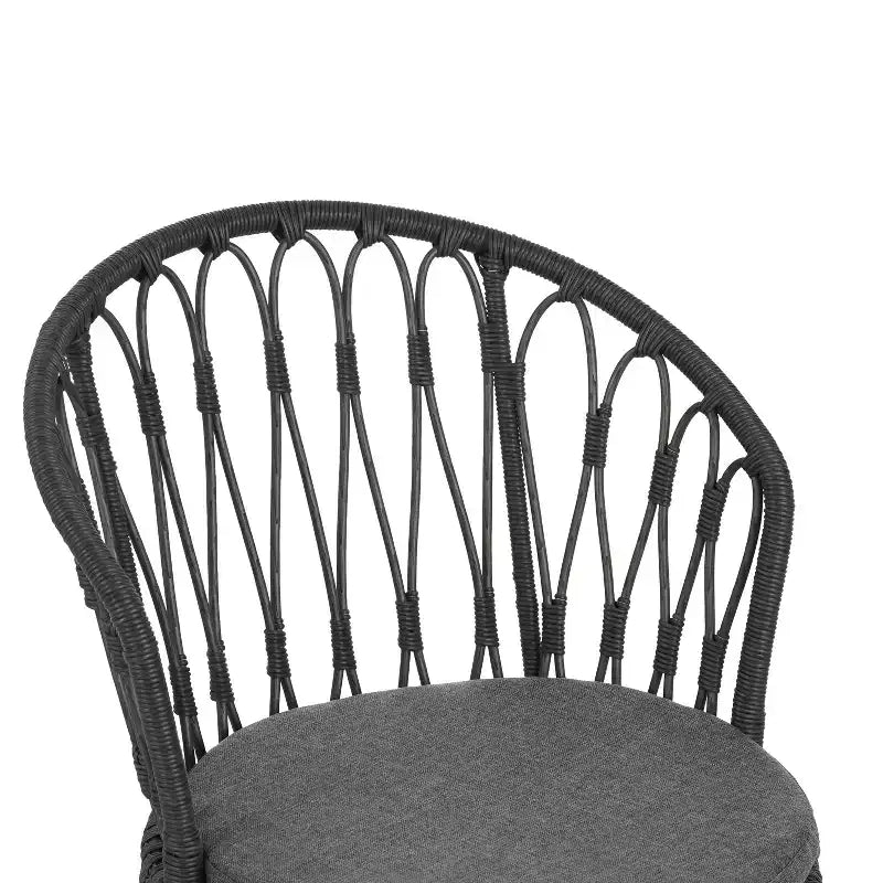 Christopher Knight Home Anne Table à manger sept pièces en bois d'acacia ajouré de style bohème avec chaises en rotin rembourrées