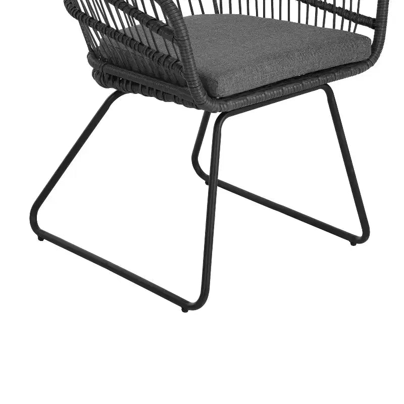 Christopher Knight Home Liz Transitional 7 Piece Outdoor Acacia Wood Slatted Dining Table with Rattan Cushioned Chairs