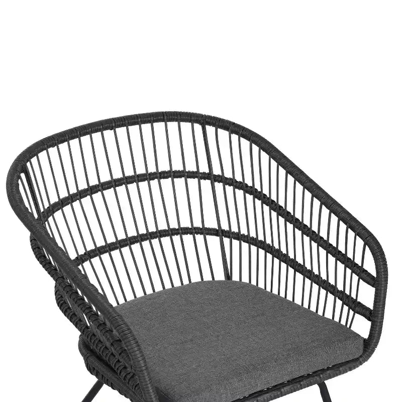 Christopher Knight Home Liz Transitional 7 Piece Outdoor Acacia Wood Slatted Dining Table with Rattan Cushioned Chairs