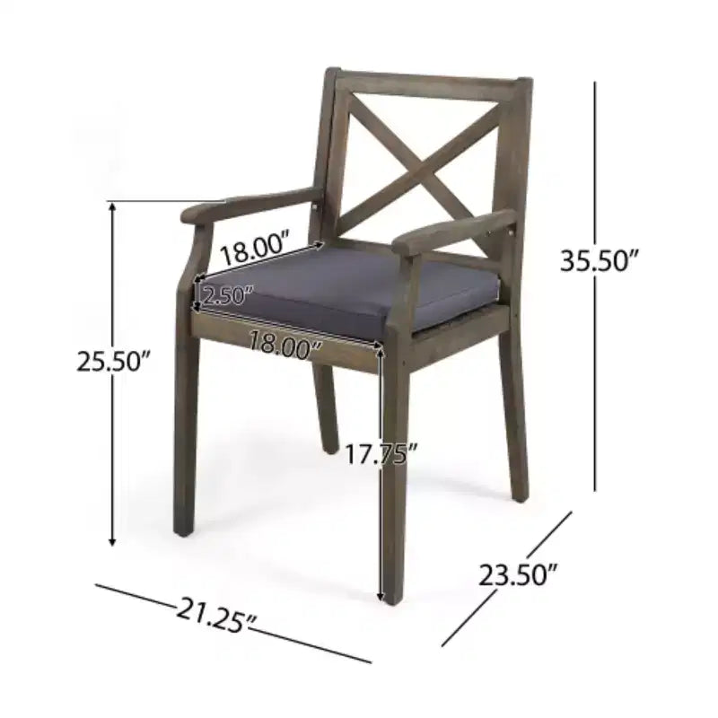 Christopher Knight Home Fiora 7 Piece Rustic Patio Acacia Wood Dining Set with Expandable Table