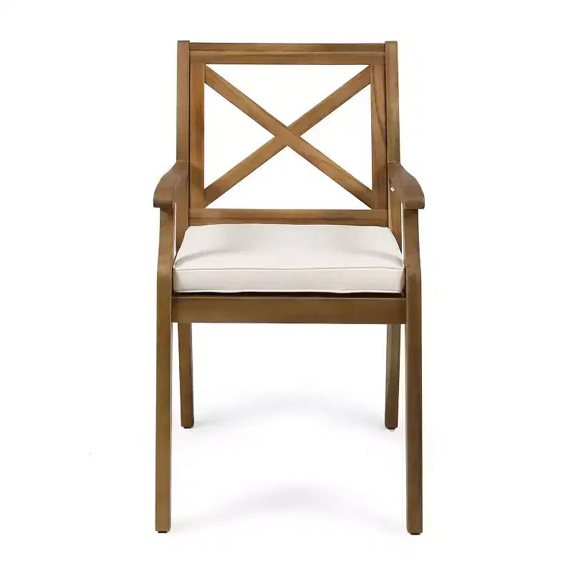 Christopher Knight Home Fiora 7 Piece Rustic Patio Acacia Wood Dining Set with Expandable Table