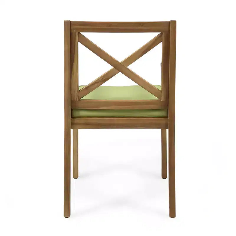 Christopher Knight Home Perla Rustic 7 Piece Patio Acacia Wood Dining Set with Cushions