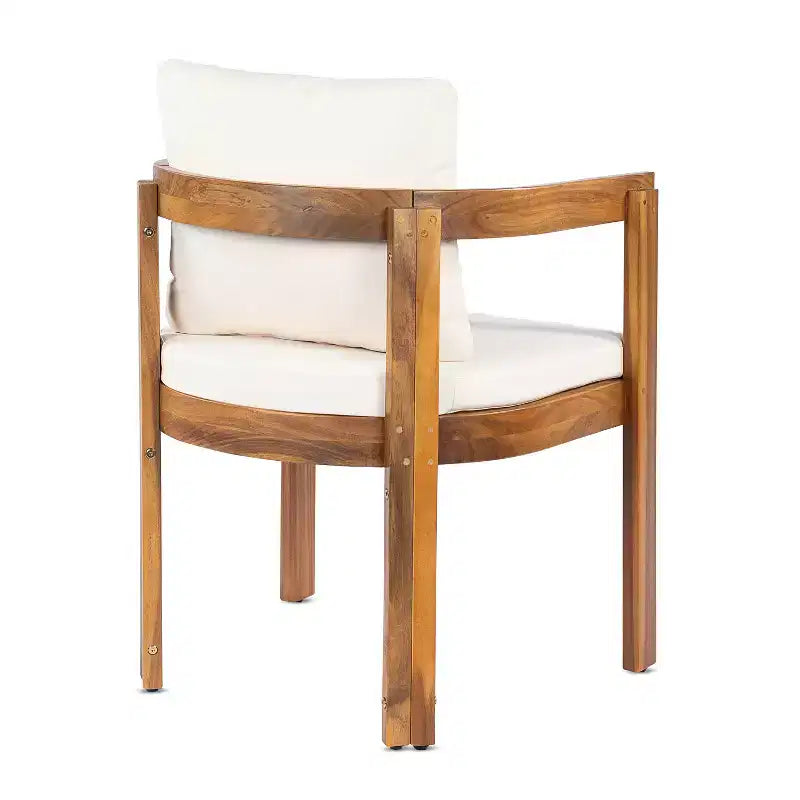 Christopher Knight Home Custi Modern 7 Piece Patio Acacia Dining Set with Expandable Slatted Table and Cushion