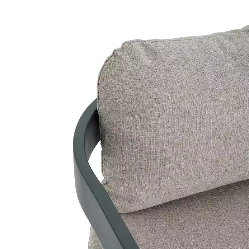 ModernLuxe Ensemble de salle à manger d'extérieur 7 pièces pour 6 personnes, ensemble de meubles de patio de jardin avec 6 chaises avec coussins et cadre résistant aux intempéries