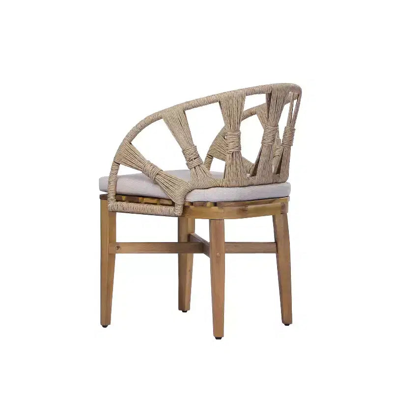 Christopher Knight Home Hendry 7 Piece Boho Outdoor Acacia Wood Wicker Dining Set with Slatted Table