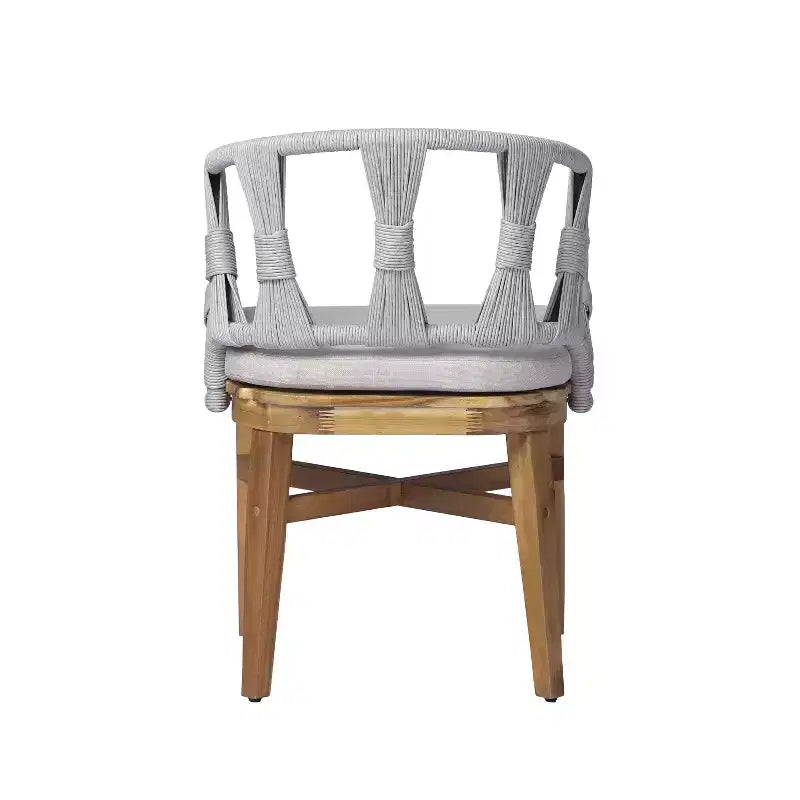 Christopher Knight Home Cascade 7 Piece Boho Outdoor Acacia Wood Wicker Dining Set with Outdoor Oval Slatted Table