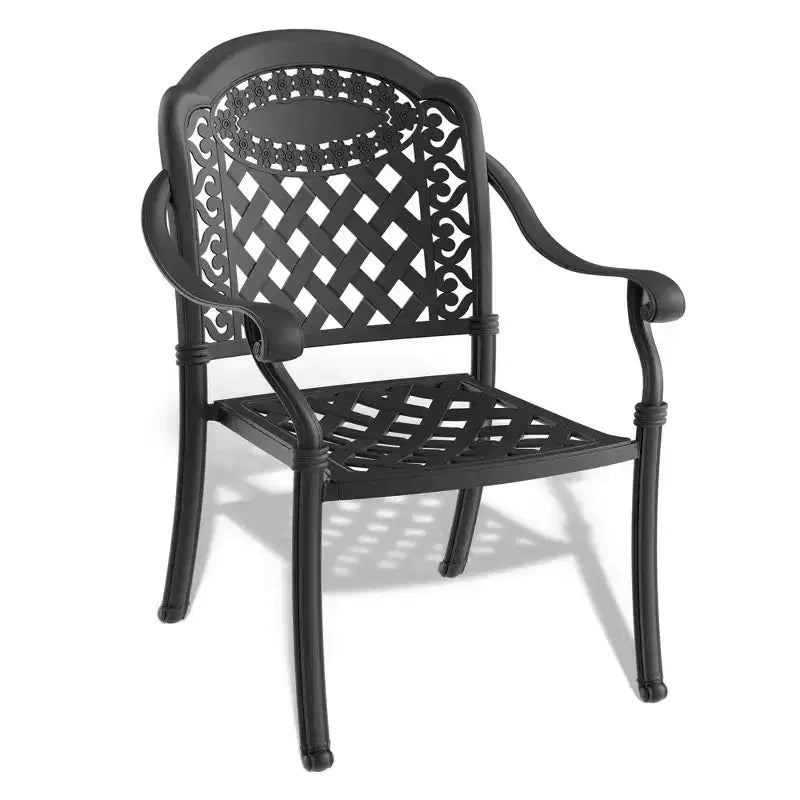 7-Piece Cast Aluminum Patio Dining Set, Rectangular Table with Cushions