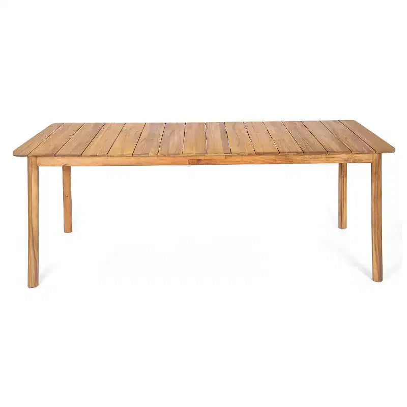 Christopher Knight Home Visola 9 Piece Boho Acacia Wood Rope Dining Seating Set with Slatted Table and Cushions
