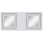 Mesa de comedor extensible rectangular blanca/verde, con capacidad para 10 personas
