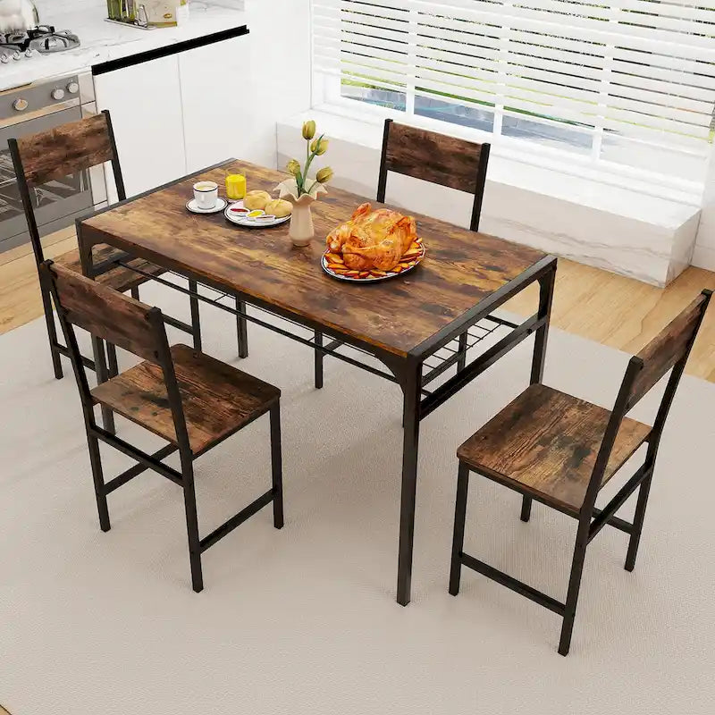 Juego de 2 sillas de comedor Gymax con patas de metal, respaldo inclinado y asiento ancho para