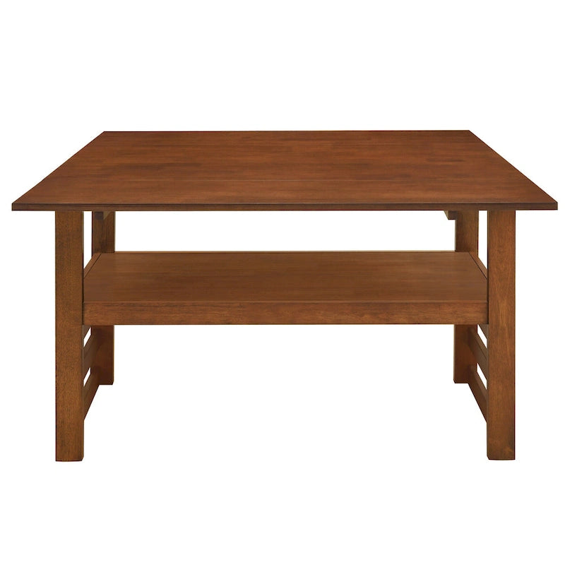 Juego de mesa y sillas de comedor de madera extensible, juego de mesa y sillas de comedor moderno de mediados de siglo con 2 hojas abatibles y estante de almacenamiento