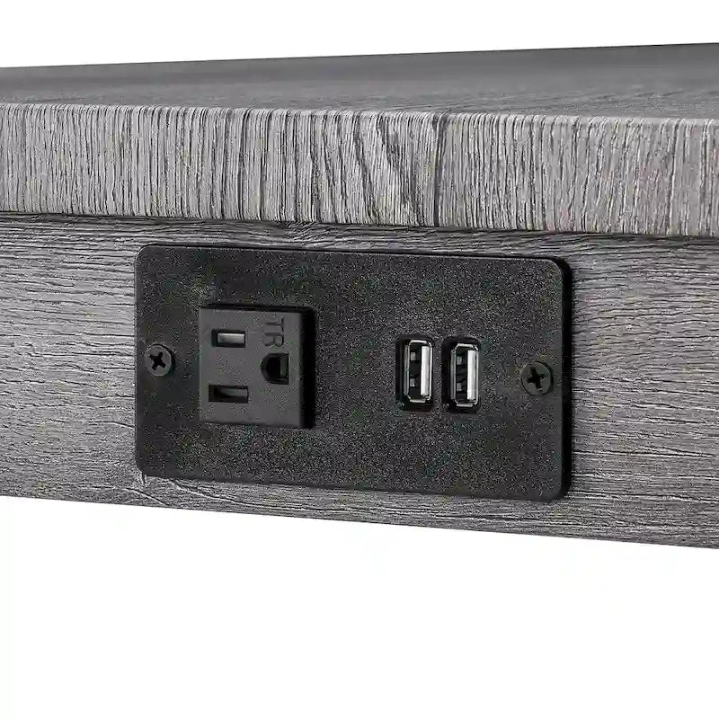 Juego de mesa y 3 taburetes de bar con toma de corriente, desayunador de cocina, juego de mesa y sillas de comedor de madera