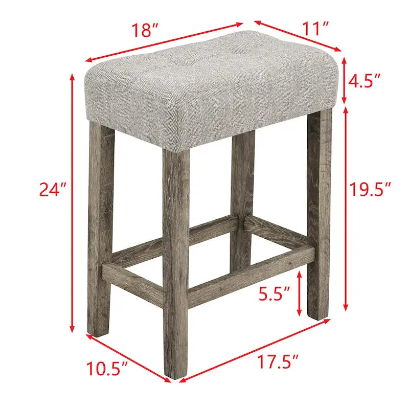 Juego de mesa y 3 taburetes de bar con toma de corriente, desayunador de cocina, juego de mesa y sillas de comedor de madera