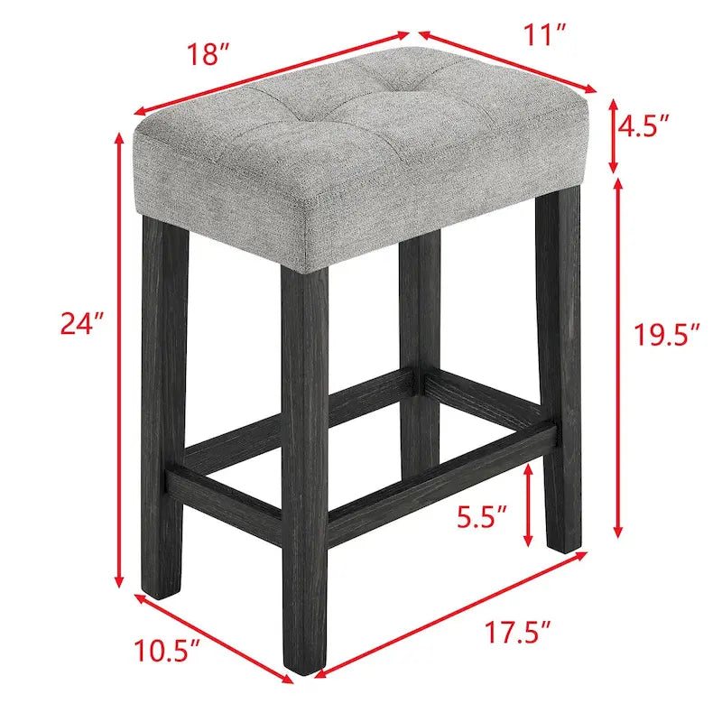 Juego de mesa y 3 taburetes de bar con toma de corriente, desayunador de cocina, juego de mesa y sillas de comedor de madera