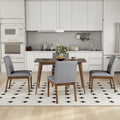 Juego de comedor de 5 piezas, juego de cocina con mesa de comedor con estructura de madera y 4 sillas tapizadas para comedor o restaurante
