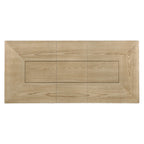 Mesa de comedor extensible de granja marrón, capacidad para 4 a 8 personas
