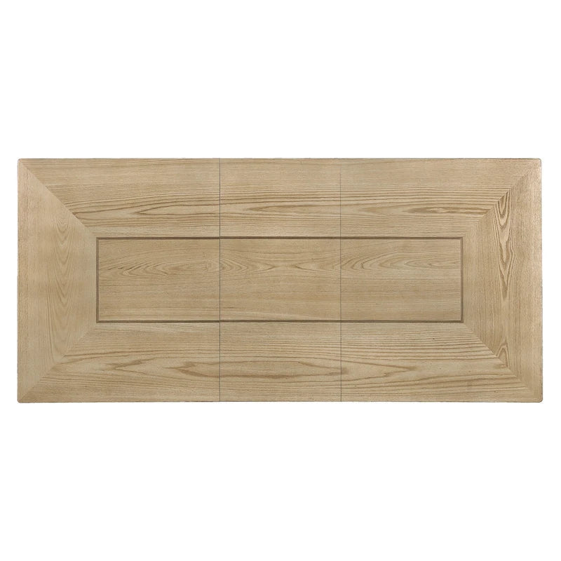 Mesa de comedor extensible de granja marrón, capacidad para 4 a 8 personas