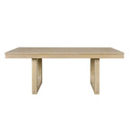 Mesa de comedor extensible de granja marrón, capacidad para 4 a 8 personas