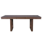 Mesa de comedor extensible de granja marrón, capacidad para 4 a 8 personas
