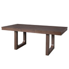 Mesa de comedor extensible de granja marrón, capacidad para 4 a 8 personas