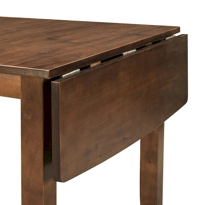 Juego de mesa de comedor para rincón de desayuno de madera de 3 piezas con mesa de ala caída