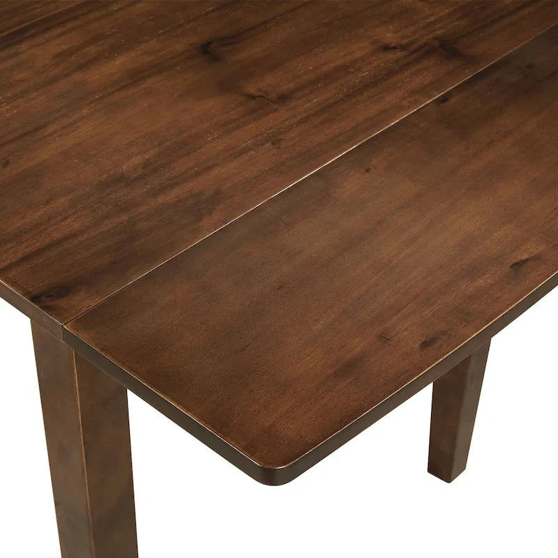 Juego de mesa de comedor para rincón de desayuno de madera de 3 piezas con mesa de ala caída