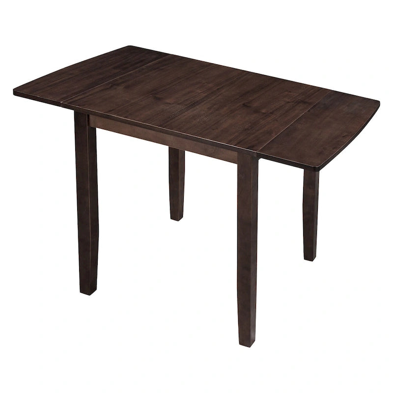 Juego de mesa de comedor para rincón de desayuno de madera de 3 piezas con mesa de ala caída