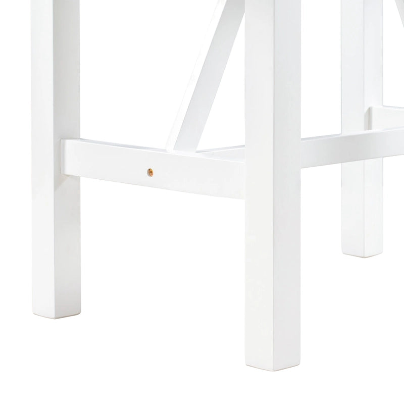 Juego de comedor de 3 piezas de madera a la altura de la encimera con mesa de hoja abatible y 2 sillas