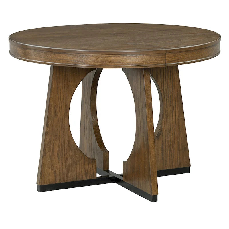 Juego de comedor de 5 piezas de estilo vintage con mesa extensible y 4 sillas tapizadas