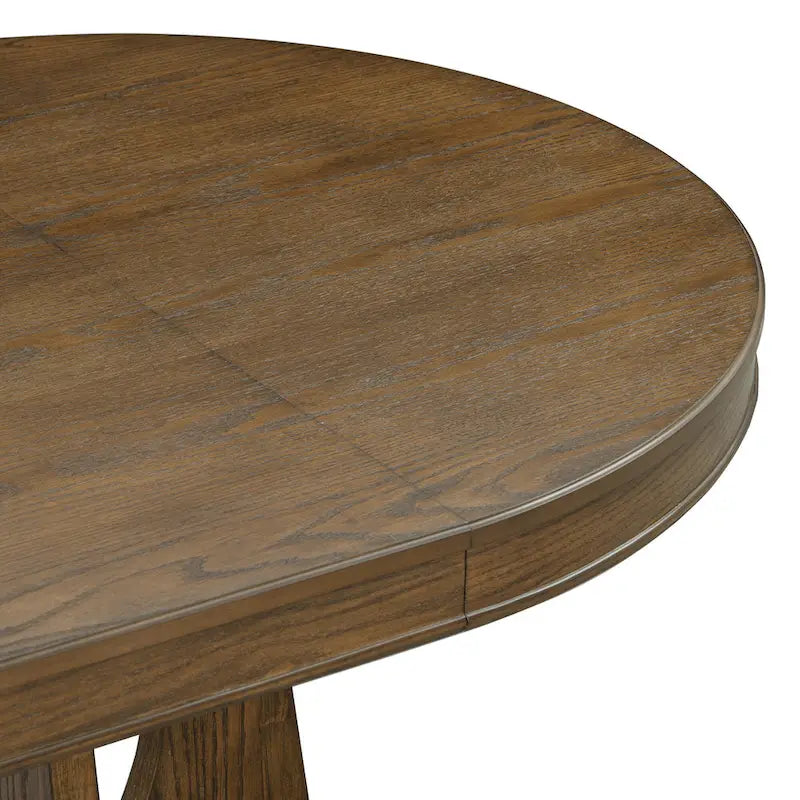 Juego de comedor de 5 piezas de estilo vintage con mesa extensible y 4 sillas tapizadas