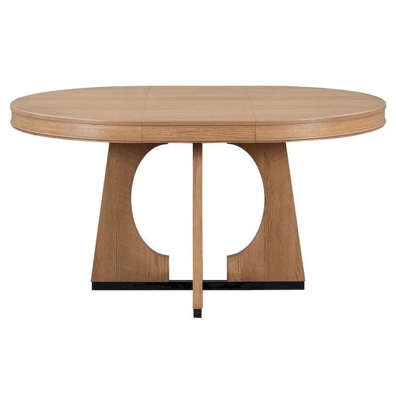 Juego de comedor de 5 piezas de estilo vintage con mesa extensible y 4 sillas tapizadas