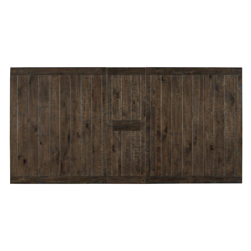 Juego de comedor tradicional extensible de 7 piezas con tablero de mariposa y 6 sillas tapizadas