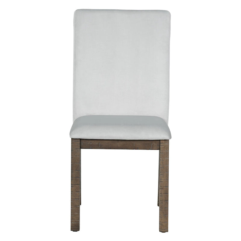 Juego de comedor tradicional extensible de 7 piezas con tablero de mariposa y 6 sillas tapizadas