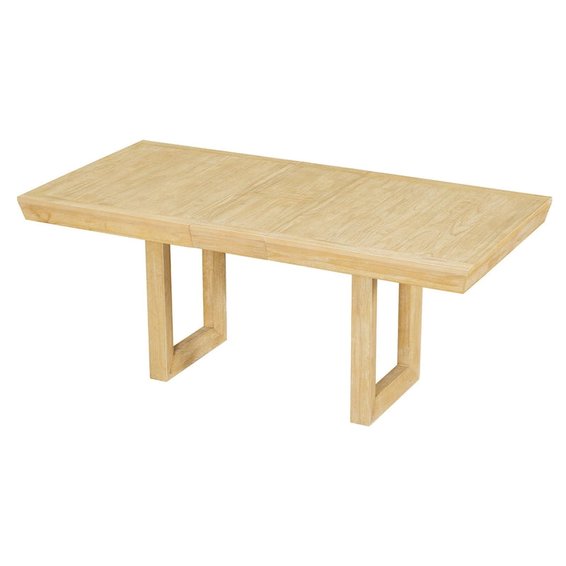 Juego de comedor tradicional extensible de 7 piezas con tablero de mariposa y 6 sillas tapizadas