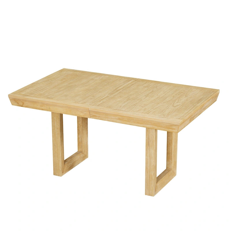 Juego de comedor tradicional extensible de 7 piezas con tablero de mariposa y 6 sillas tapizadas