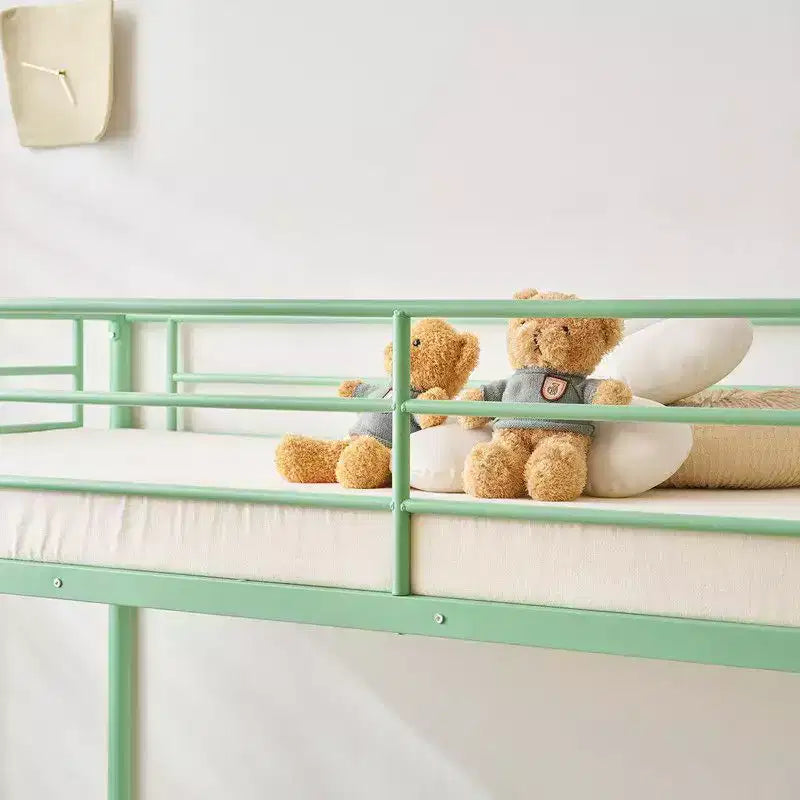 Karl Home Twin Over Twin Steel Bunk Bed Frame Ladder Bedroom Dorm Room for Kids Adult Children