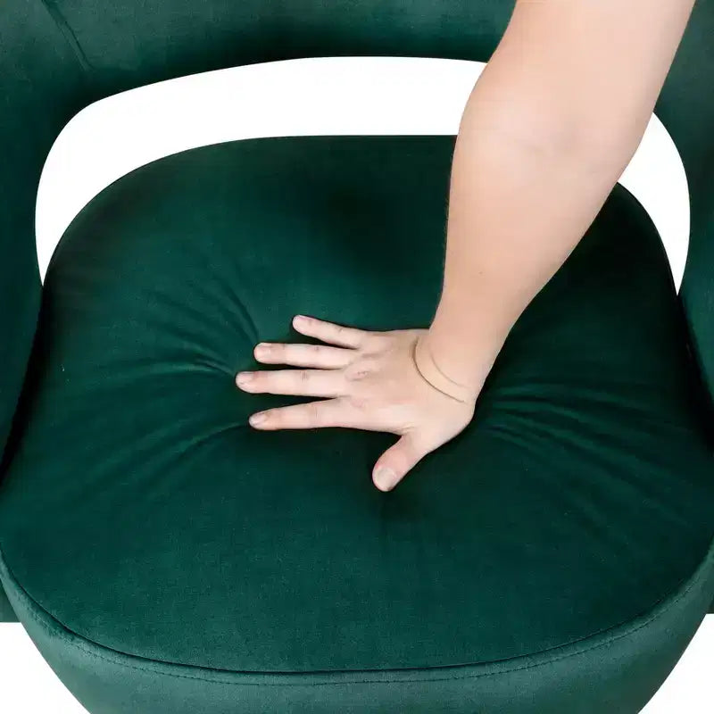 GDFStudio Hudson Modern Luxury Velvet Upholstered Swivel Accent Chair