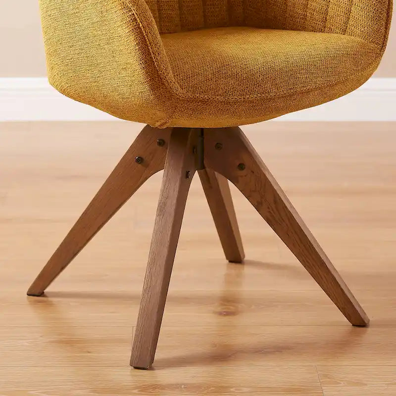 Fauteuil de bureau moderne pivotant avec pieds en bois