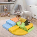 6-in-1 Climb Crawl Activity Play Set for Toddler Indoor Active Play Structure Climbing Crawling Toys Gym Equipment for Boys Girls Colorful