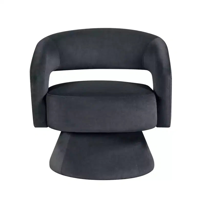 GDFStudio Hudson Modern Luxury Velvet Upholstered Swivel Accent Chair