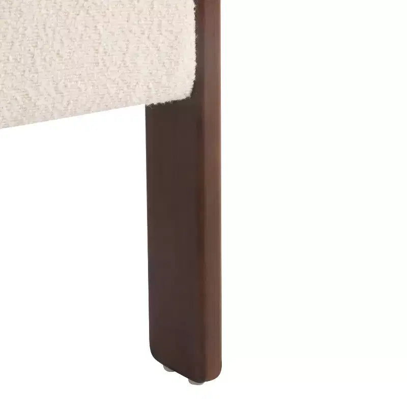 Fauteuil d'appoint rembourré en bois d'hévéa moderne Noah Christopher Knight Home