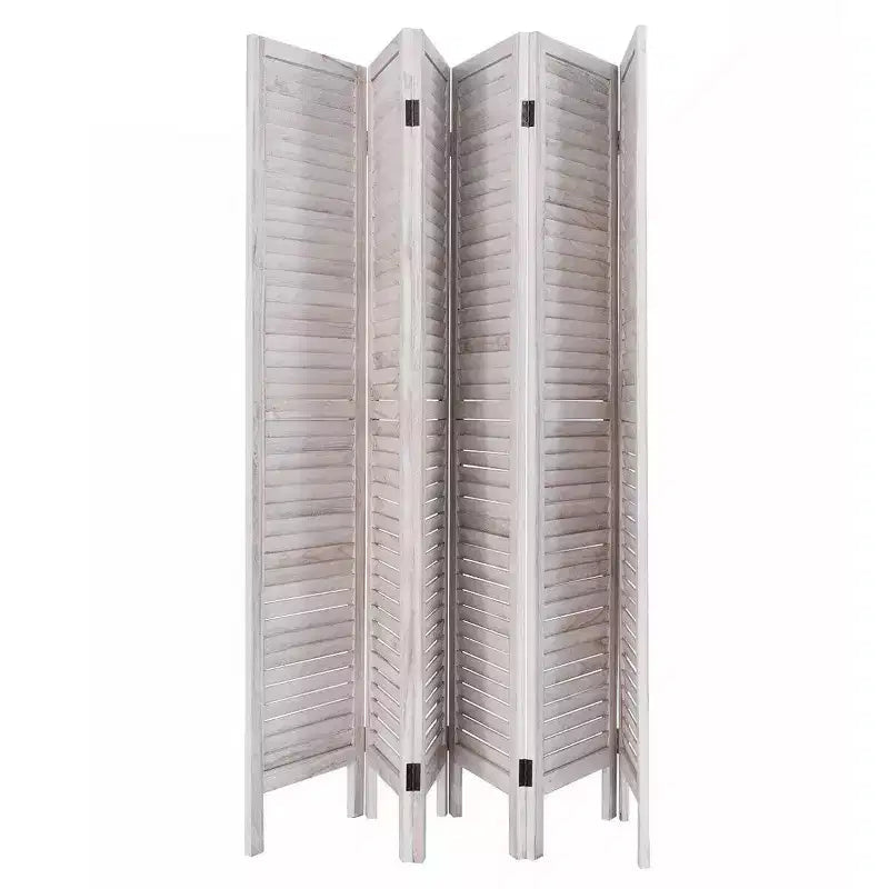 67 High 6 Panel Room Divider Furniture Classic Venetian Wooden Slat Home