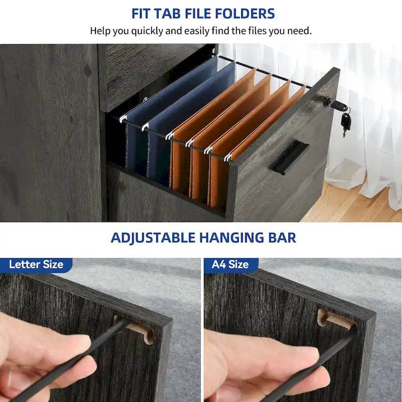Moasis 51H 4 Drawers File Cabinet Lockable Vertical Storage Cabinet for Home Office