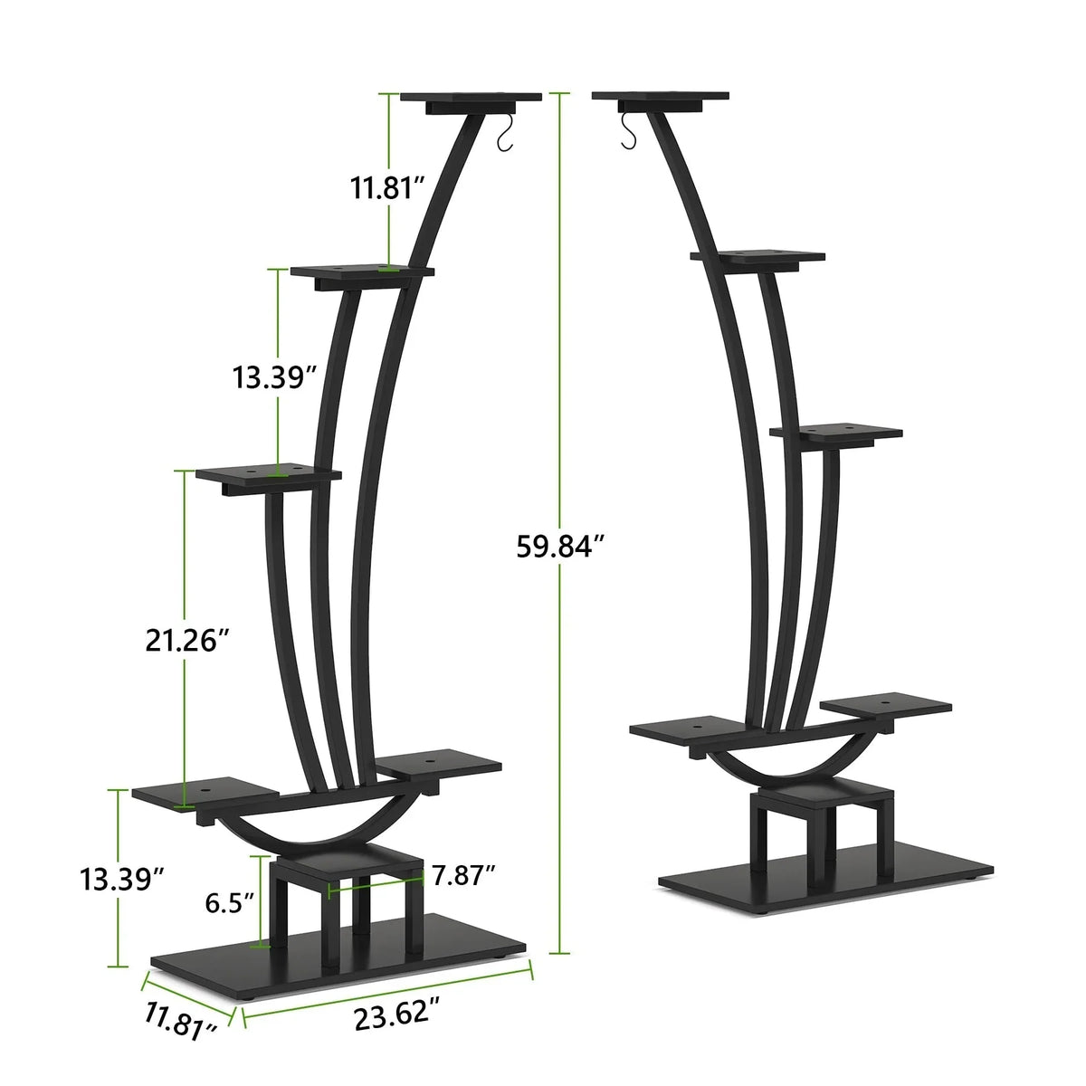 Indoor Plant Stand, 6-Tier Flower Rack for Home Garden- Set of 2