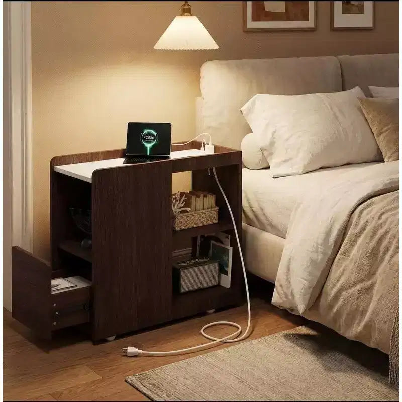 Bedside table, multi-functional bedside table, suitable for Home