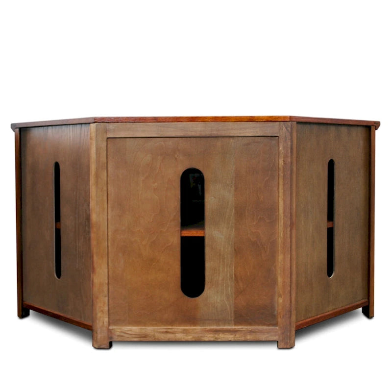 Leick Home Solid Wood Mission Corner TV Stand