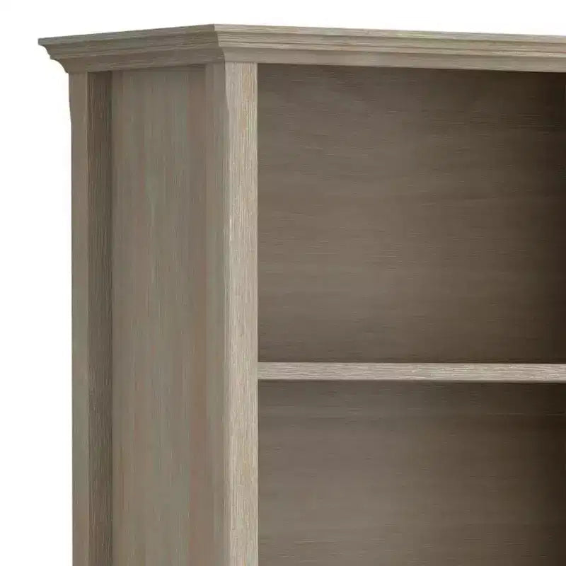 70 Five-Shelf Solid Wood Bookcase - Lacquered Pine, 4 Adjustable Shelves